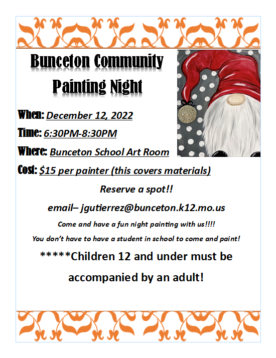 Bunceton Community Painting Night 12-12-2022