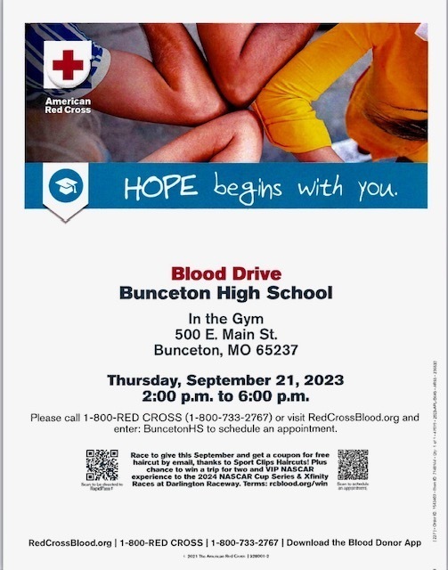 Fall Blood Drive Bunceton RIV School District